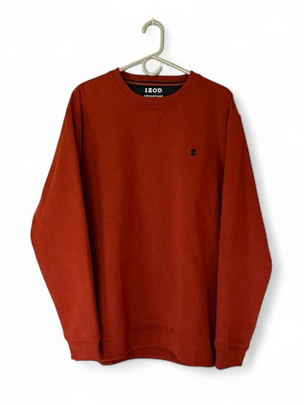 IZOD Performance Stretch Crew Neck Burnt Orange Rust Sweatshirt Mens XL NWOT